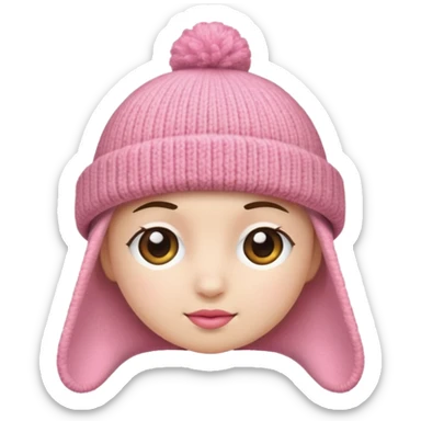 a pink hat sticker
