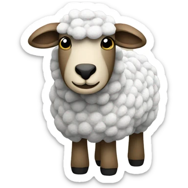 sheep wearing granny square sweater sticker
