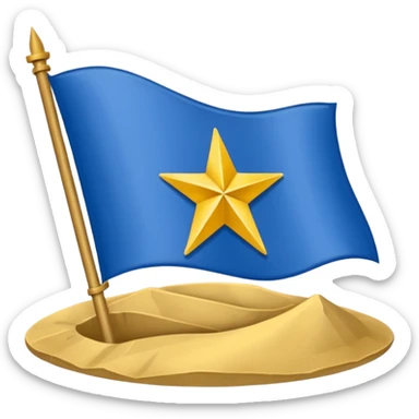 Make a golden and blue colour of flag and add a Trenches word in middle , makes like a country flag and made shiby sticker