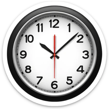 analog clock sticker
