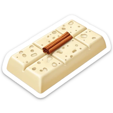 White chocolate with apple and cinnamon pieces sticker