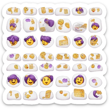 Un calendario violeta con dibujos de musica sticker