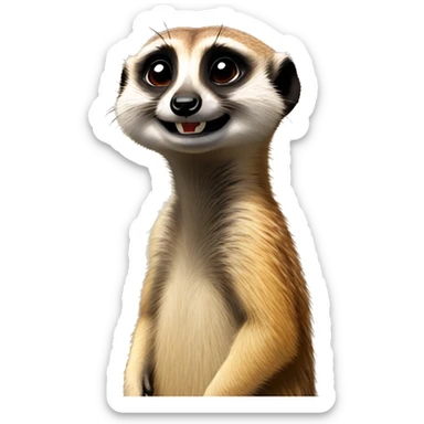 A hungry meerkat sticker