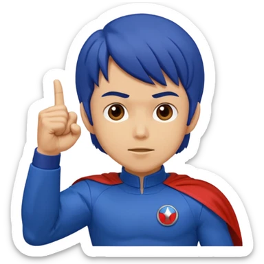 Mark from "Battle of the Planets" doing fist pump. sticker