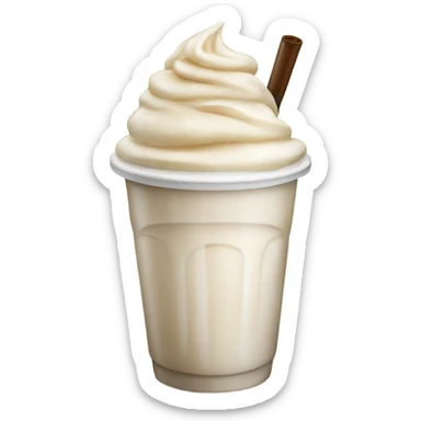 white frappe drink  sticker