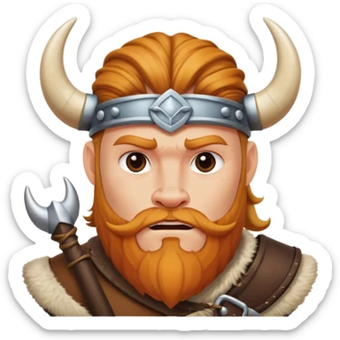vikingo con cuerno de vaca sticker