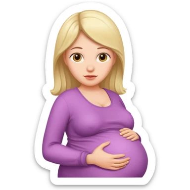 heavily pregnant woman sticker