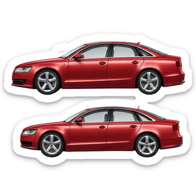 Audi 2008 A6 sedan röd sticker