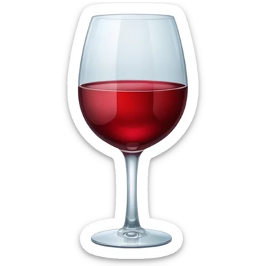 Red wine glass
 sticker