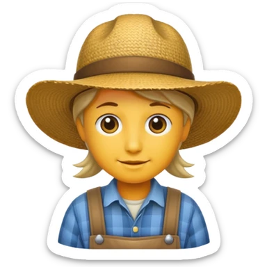 farmer hat sticker