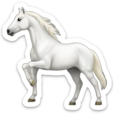 White horse sticker