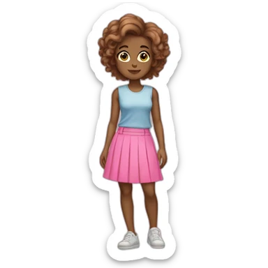 Femboy in pink skirt sticker