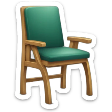 teacher's armed chair with a blackboard behind sticker