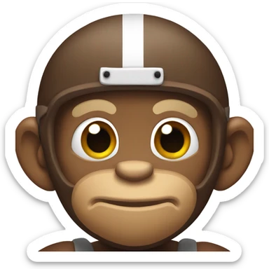 Monkey quarterback sticker