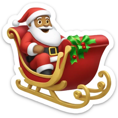 Santa’s sleigh sticker