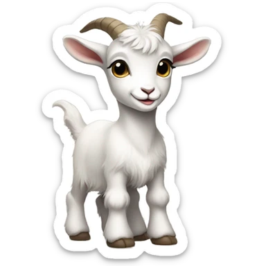 Baby goat wearing shoes sticker