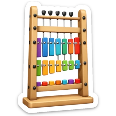 wooden glockenspiel instrument sticker