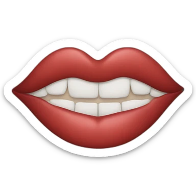 sewed lips sticker