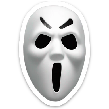 Ghostface mask but making this face 🥹 sticker