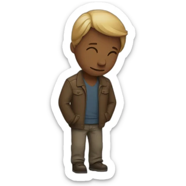 A man bows to the audience sticker