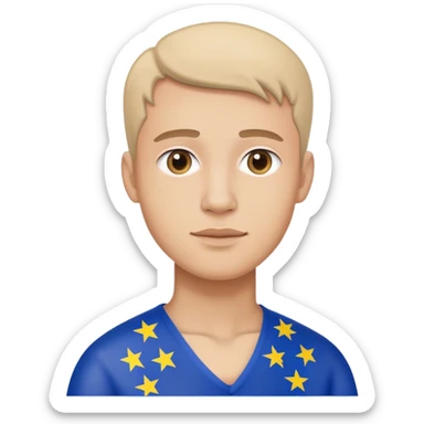 man european union enthusiast  sticker