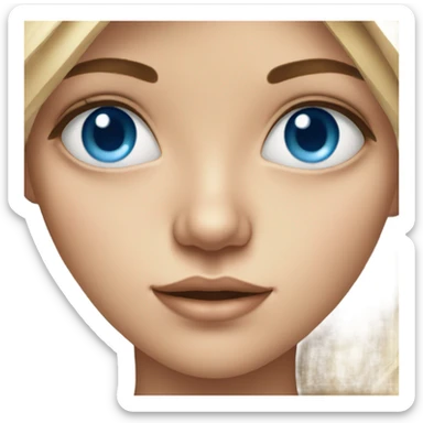 blue eyed girl portrait sticker