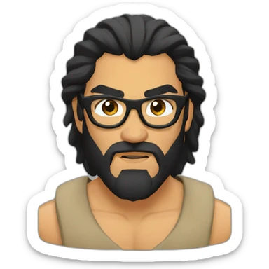 khal drogo round glasses sticker