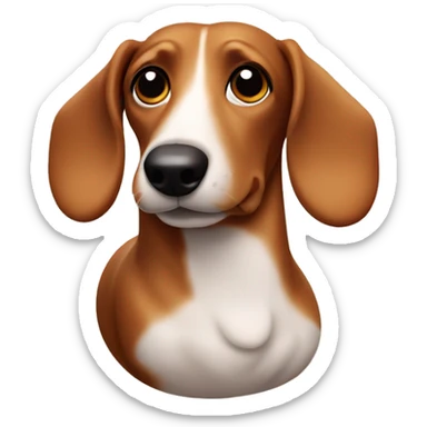 Sausage dog with loop sticker