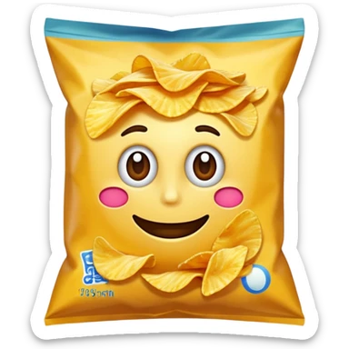 paquet de chips sticker