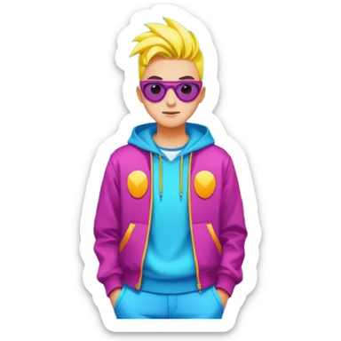 Alternative vibrant scenecore 2000s style sticker