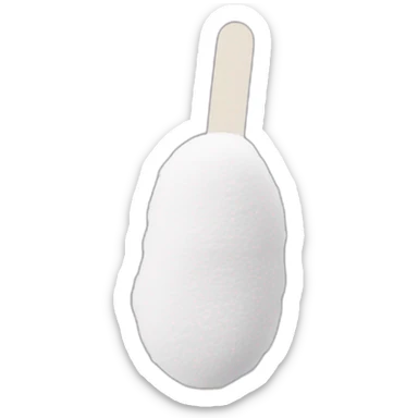 cotton swab nasal covid test sticker