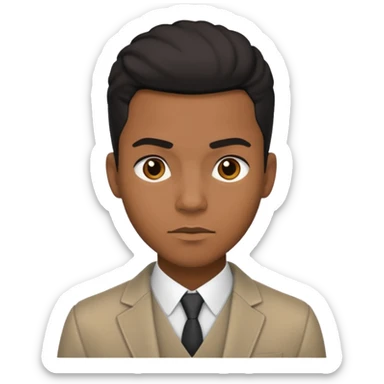 black young adult male using their financial income on lifestyle and aesthetics  sticker