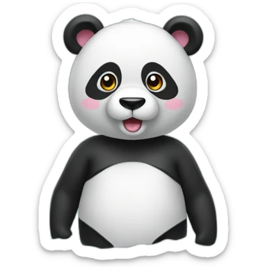 panda in a bathingsuit sticker