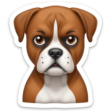 creame iconos de un boxer perro animal sticker