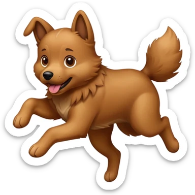 Un perro saltando sticker