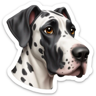 Harlequin Great Dane  sticker
