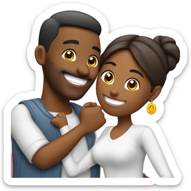 happy couple enjoying moment tarjeta credito sticker