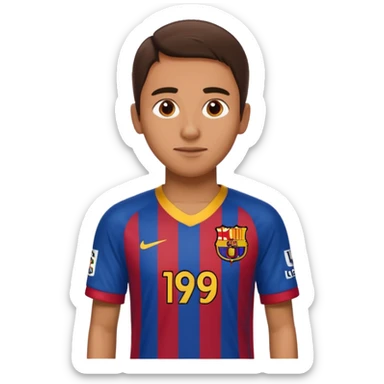 buat costum hanya pakaian barcelona nama punggung regina dan nomor punggung 19 sticker