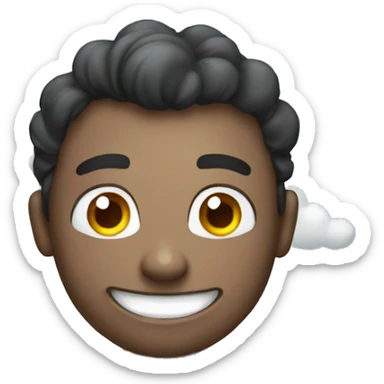 smirking face in the clouds sticker