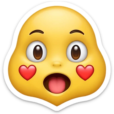 Drool emoji with heart eye sticker