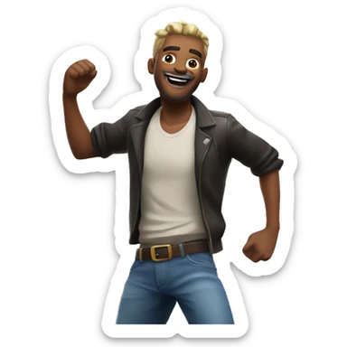 Man fortnite dancing sticker