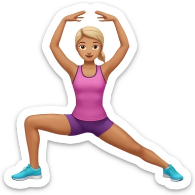 mulher alongando sticker