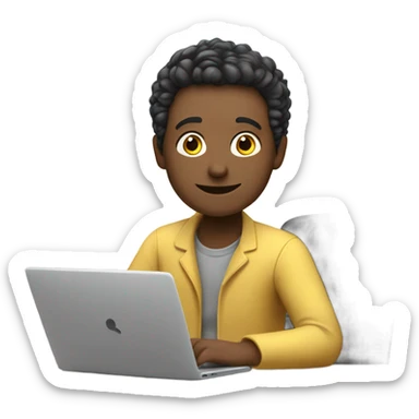 satisfied person writes a review sticker