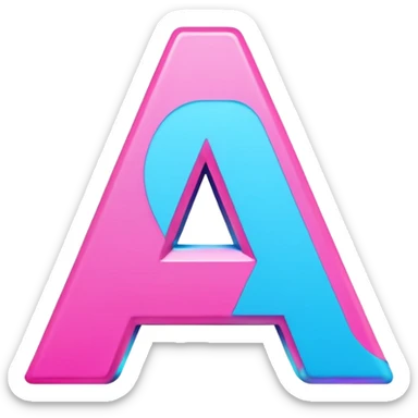 The letter A is designed in the Vape style (Vape theme) with dimensions of 512 by 512 sticker