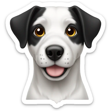 Dog white and black  sticker