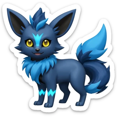 Eeveelution-Luxray-Luxio-fusion-hybrid-animal-Fakémon-Pokémon-creature sticker
