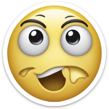 A smiley face with tears  sticker