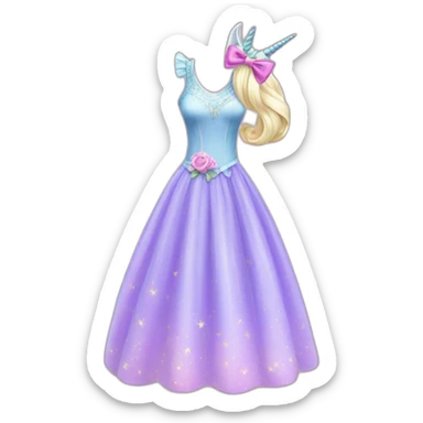 UN HONGO VESTIDO DE UNICORNIO sticker