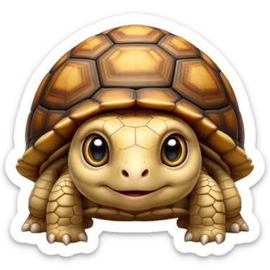 cinematic-baby tortoise-realistic--emoji,,-cute-wise-face-peering-ahead-with-calm-determination,-cute large-eyes-reflecting-centuries of wisdom, sticker