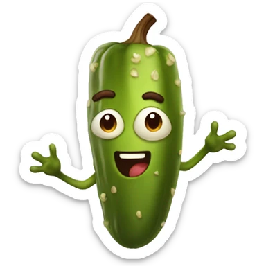 little choclete and vanilla pickle dude  sticker